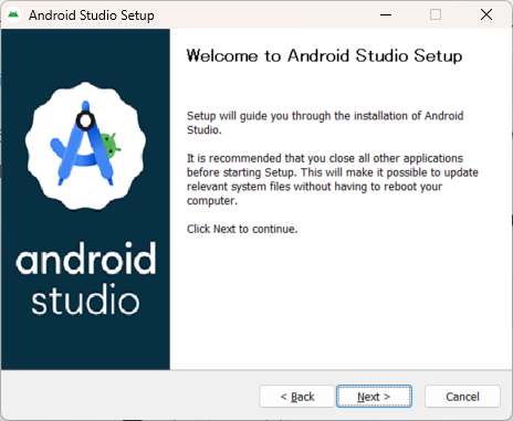 Android Studioのインストールのやり方【詳しく書いています】004